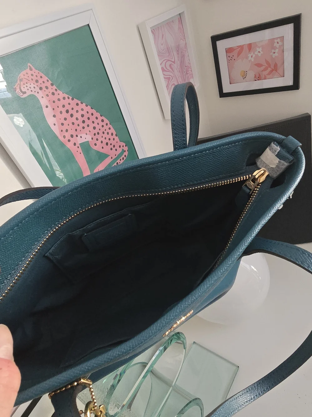 Authentic Coach City Zip Tote Bag with Cherry Charm Brand New